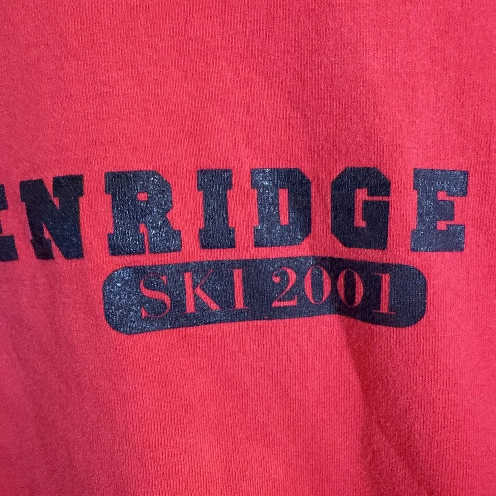 Vintage Breckenridge Shirt Ski CO Colorado Skiing‎ Red 2001 Tee L Large